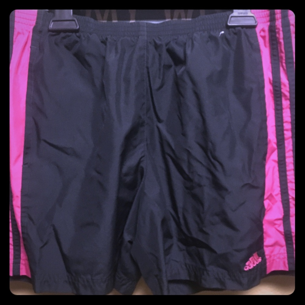 Navy / Hot pink Adidas shorts